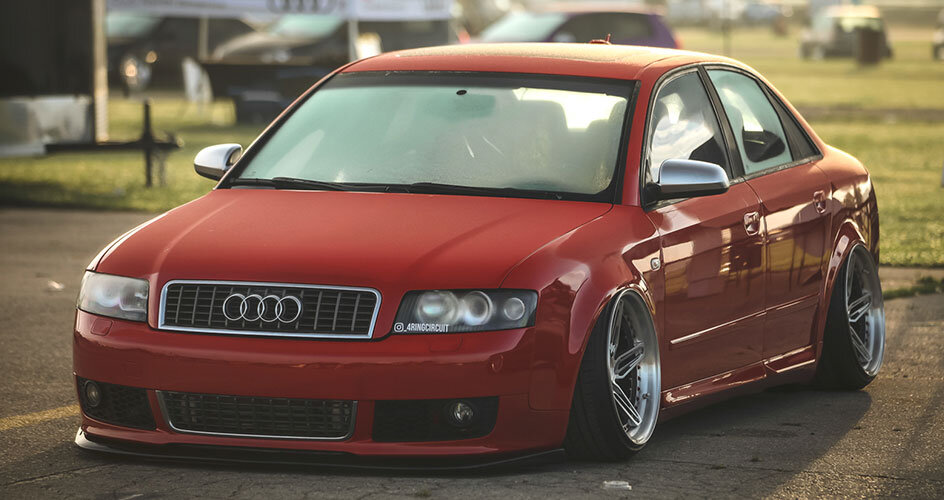 BAGGED AUDI A4 B6: INTO THE RED